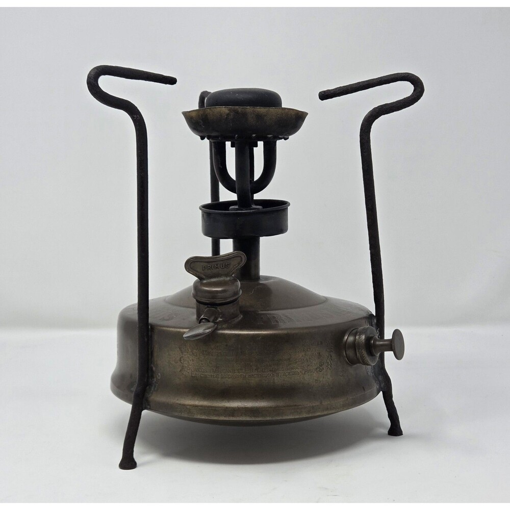 Antique 1922 Primus No 1 Kerosene Stove B.A. Hjorth Sweden Brass‎ Restorable